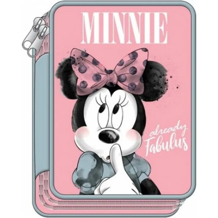 federmäppchen Minnie Mouse junior 18 x 15 cm Polyester rosa
