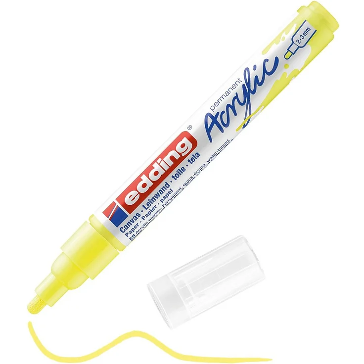 edding 5100 Acrylmarker medium neongelb – Bild 4