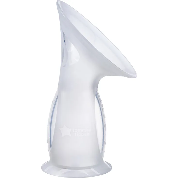 Tommee Tippee manuelle Silikon Milchpumpe und Muttermilchauffänger, Auffangen überschüssiger Muttermilch, einschl. Sterilisationsdeckel, 100ml