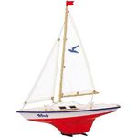Modell Segelboot Windy 35 x 42 cm weiß / rot