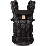 Ergobaby Omni Breeze Babytrage für Neugeborene ab Geburt bis 20kg, 4 Positionen SoftFlex Mesh Ergonomische Babybauchtrage Rückentrage Baby-Tragetasche (Onyx Blooms)