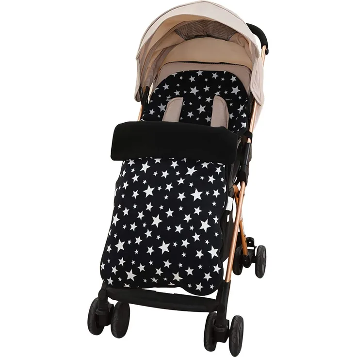SONARIN Universal Premium Fußsack für Kinderwagen,weicher Deluxe-Thermo-Fleece,Cosy Toes,für Jogger, Buggy(Schwarz)