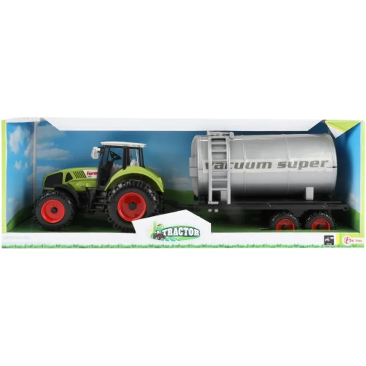 traktor mit Wassertank grün 20 cm