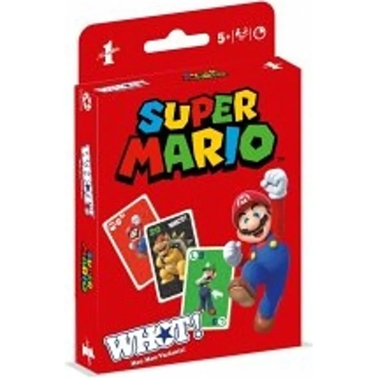 Winning Moves 48411 - Super Mario, WHOT! Mau Mau Variante, Kartenspiel ab 5 Jahren