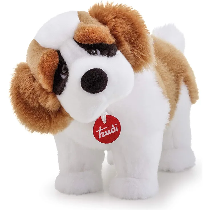 Trudi 22326 Klassik Plüschhund Bernhardiner Bob ca. 39 cm lang, Größe M, hochwertiges Stofftier mit weichen Materialien und realistischen Details, waschbar, Kuscheltier für Kinder