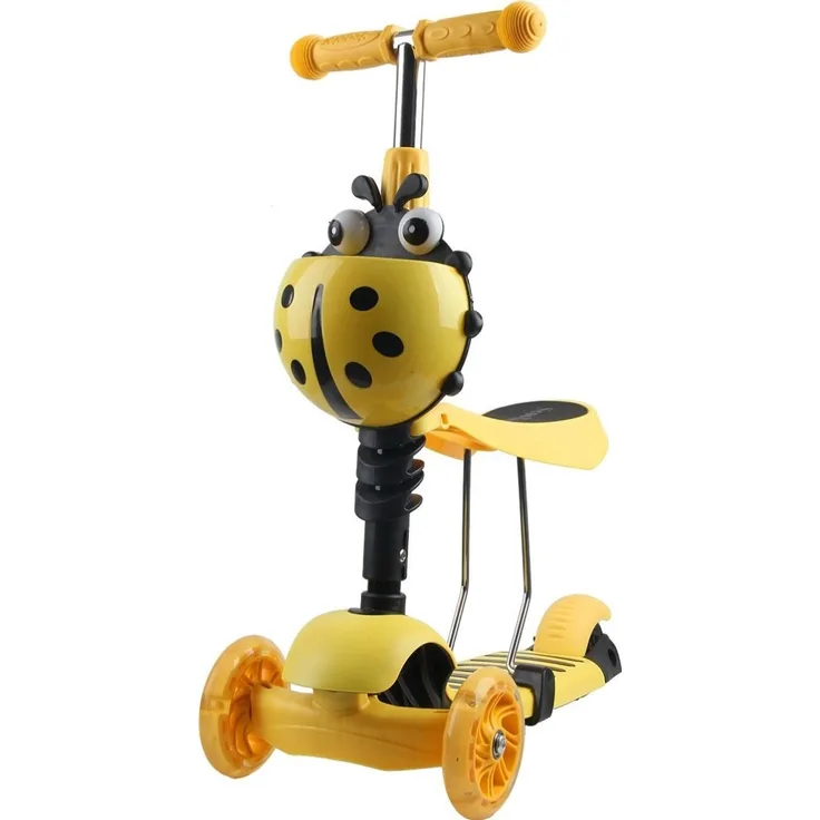 ENERO Balance scooter ride on 3in1 yellow ladybug (1017686)