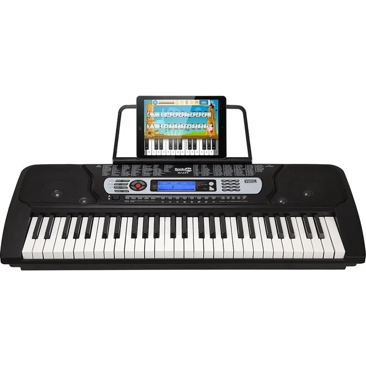 RockJam - RJ654 - Tragbares 54-Tasten Digital Keyboard mit Notenständer und Interaktivem LCD-Bildschirm – Bild 1