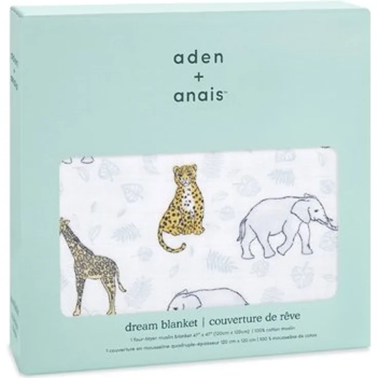 aden + anais Klassische Traumdecke, 100 % Baumwoll-Musselin, Dschungel - Tropisch