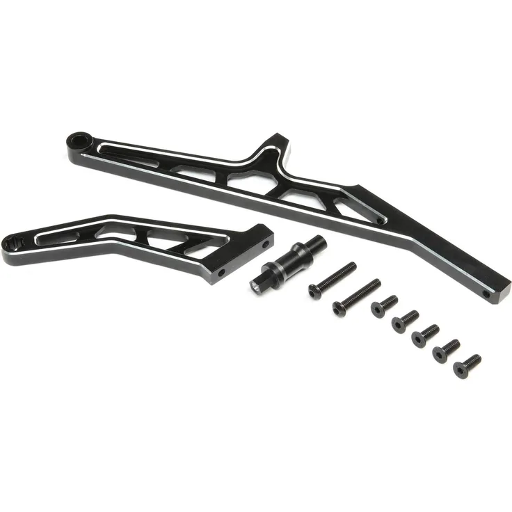 LOSI Chassis Strebe Set Hinten, Aluminium Schwarz: DBXL-E 2. 0