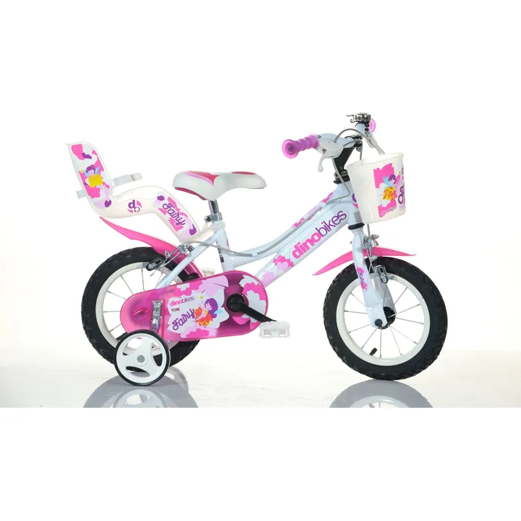 Toys Store Mädchenfahrrad Kinderfahrrad weiß-rosa 12 Zoll