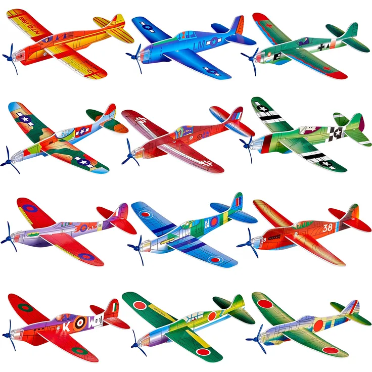 THE TWIDDLERS 48 Styroporflieger Segelflugzeuge Styroporgleiter für Jungen & Mädchen - Kindergeburtstag Mitgebsel, Mitbringsel, Gastgeschenke, Give Aways, Partytüten & Piñata Füller