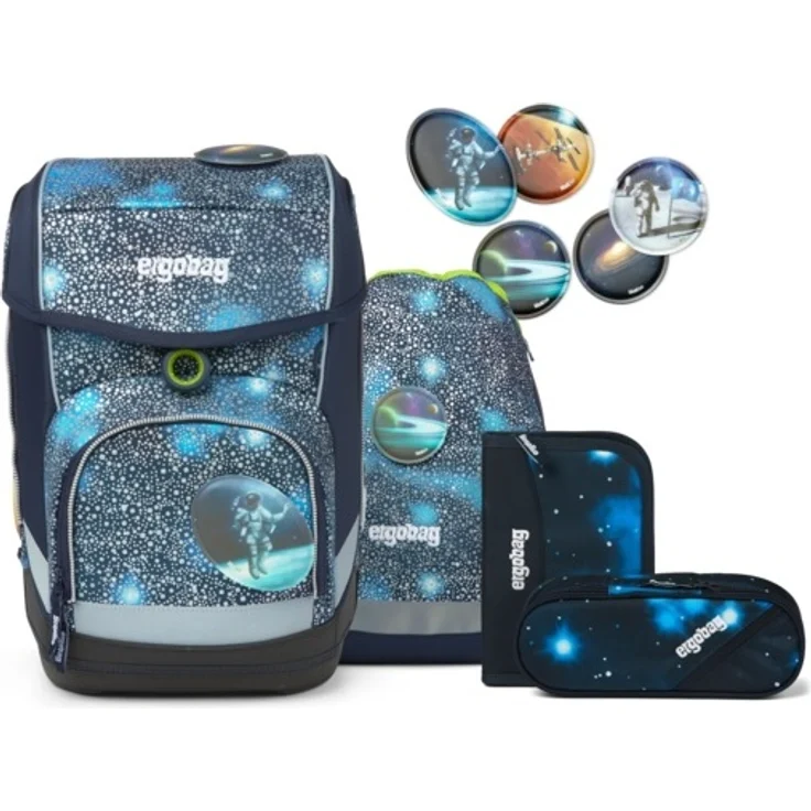 ERGOBAG Schulranzen Set cubo 5-teilig "Bär Anhalter durch die Galaxis" – Bild 1