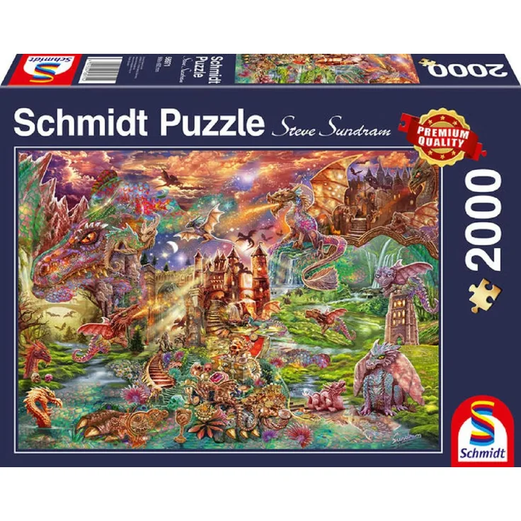 Schmidt Spiele Puzzle 2000 Teile Schatz der Drachen