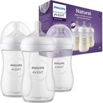 Philips Avent Babyflaschen Natural Response – 3x Babyflaschen, 260 ml, für Neugeborene ab 1 Monat, BPA-frei (Modell SCY903/03)