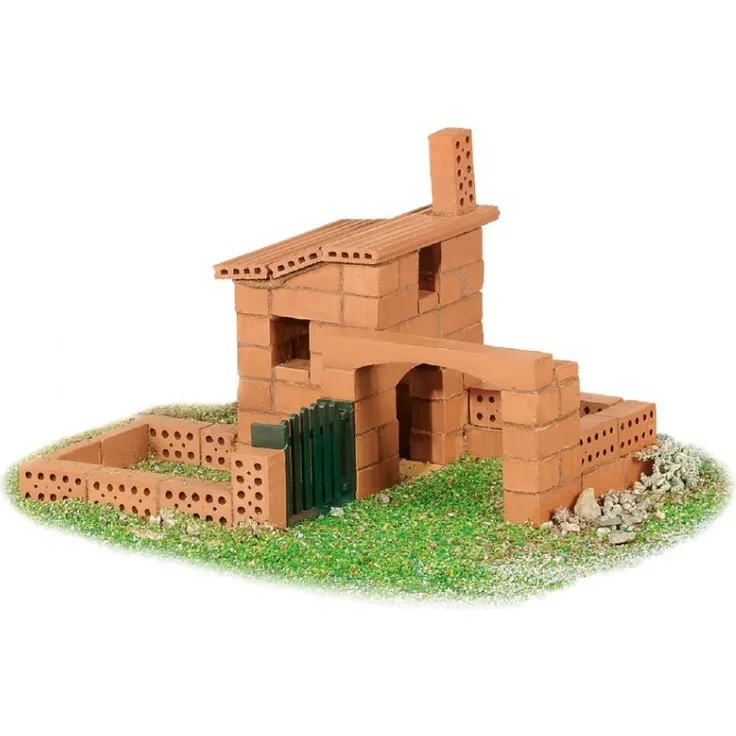 bausatz Haus Junior Stein braun/grün 80-teilig