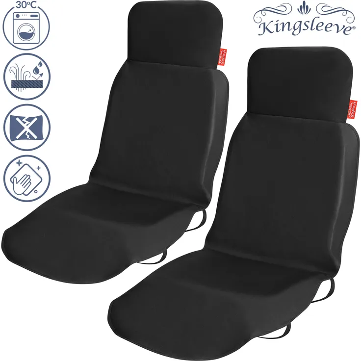 Kingsleeve Sitzschoner Universal Wasserabweisend Pflegeleicht 600D Oxford Atmungsaktiv Schonbezug Autositzbezug Werkstattschoner Auto Vordersitze
