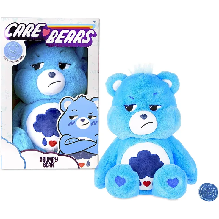 Care Bears 14 Zoll Grumpy Bear Plüschtier mit Münze