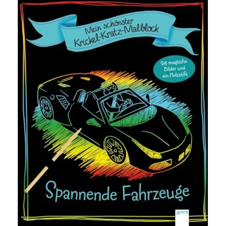 Honnen Falko Mein schönster Krickel Kratz Malblock Spannende Fahrzeuge