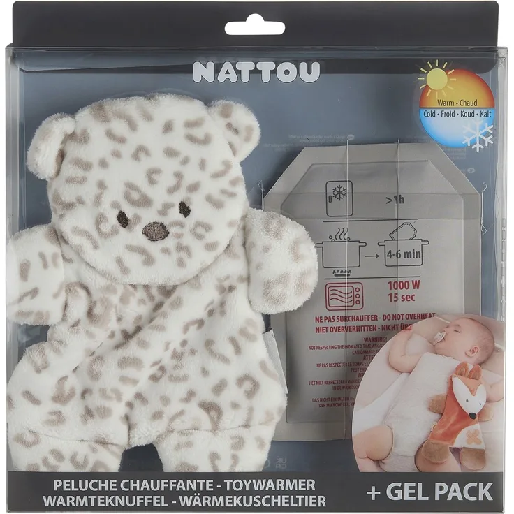 Nattou Doudou + gelpack Leopard