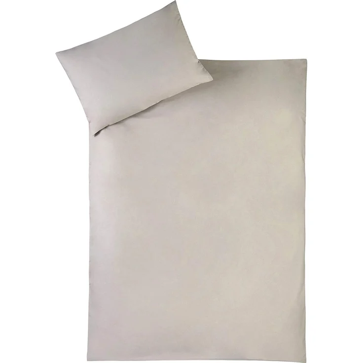 Julius Zöllner Bettwäsche 100 x 135 cm uni taupe – Bild 1