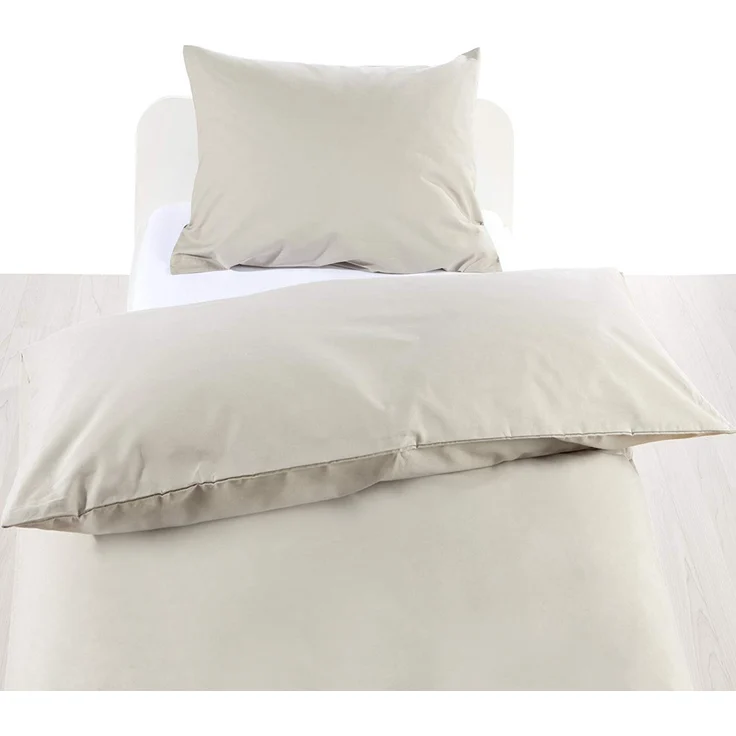 Julius Zöllner Bettwäsche 100 x 135 cm uni taupe – Bild 2