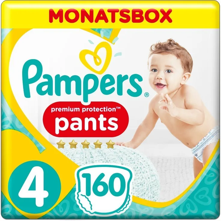 Pampers - Premium Protection Pants, Größe 4 Maxi Monatsbox (1 x 160 Stück) - Preisvergleich