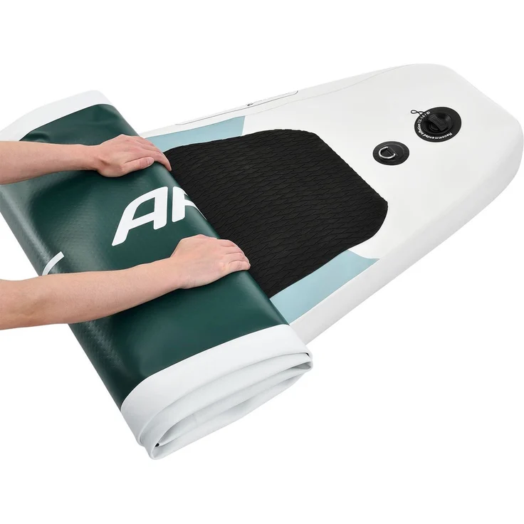 ArtSport Stand Up Paddle Board Blue Wave aufblasbar – SUP Board Set mit Pumpe, Paddel, Tasche und Zubehör – Tragkraft bis 150 kg – Blau gestreift - Preisvergleich – Bild 9