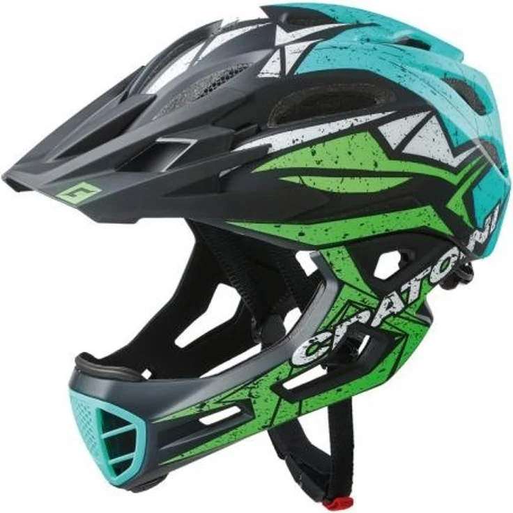 Fahrradhelm Cratoni C-Maniac Pro (MTB) sw/lime/türkis matt, Gr. L/XL (58-61cm)