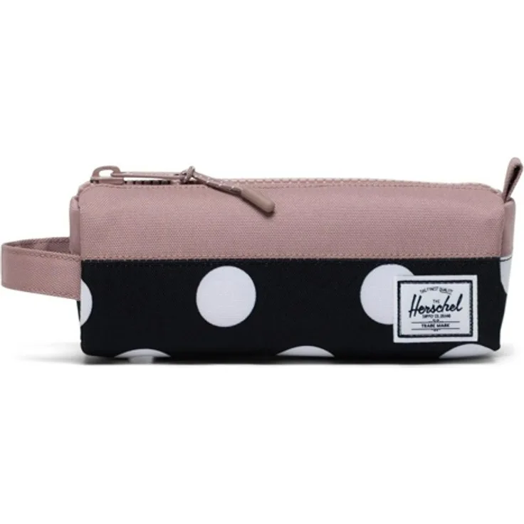 Herschel Schlamperetui Settlement Case Polka Dot Black White Ash Rose