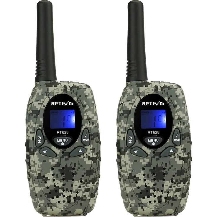 Retevis RT628 Walkie Talkie Kinder, Große Reichweite Funkgerät, Einfache Handhabung PMR446 Spielzeug ab 3-12 Jahre, Spy Gear, Reisen, 1 Paar, Tarnung – Bild 1