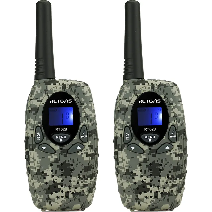 Retevis RT628 Walkie Talkie Kinder, Große Reichweite Funkgerät, Einfache Handhabung PMR446 Spielzeug ab 3-12 Jahre, Spy Gear, Reisen, 1 Paar, Tarnung