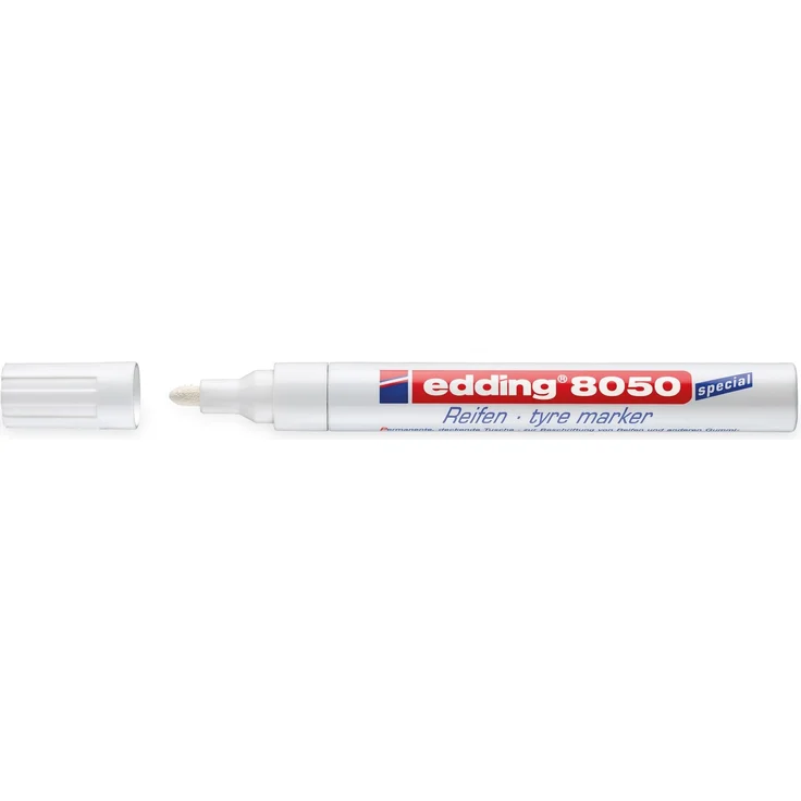 edding Reifenmarker 8050 4-8050049 2-4mm Rundspitze weiß – Bild 2