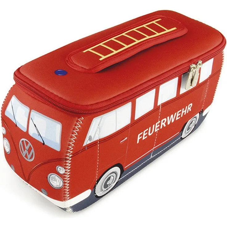 VW Bulli T1 3D Neopren Mäppchen Feuerwehr