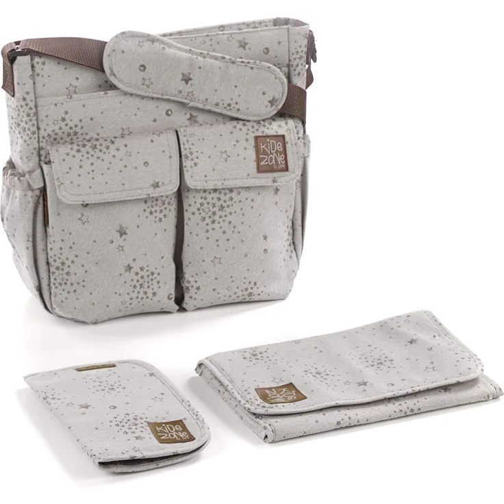 Jané Wickeltasche für Buggy, universal, viel Stauraum, inklusive Wickelunterlage und Tasche für Dokumente, beige