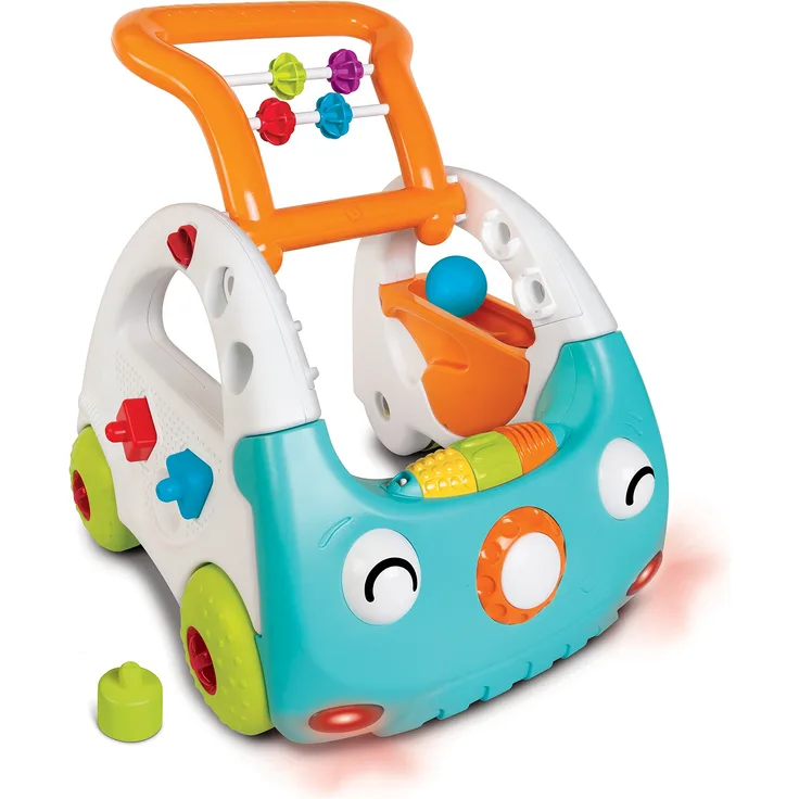 Infantino Sensory 3-in-1 Lauflernauto, Lauflernhilfe, Spielauto, mehrfarbig