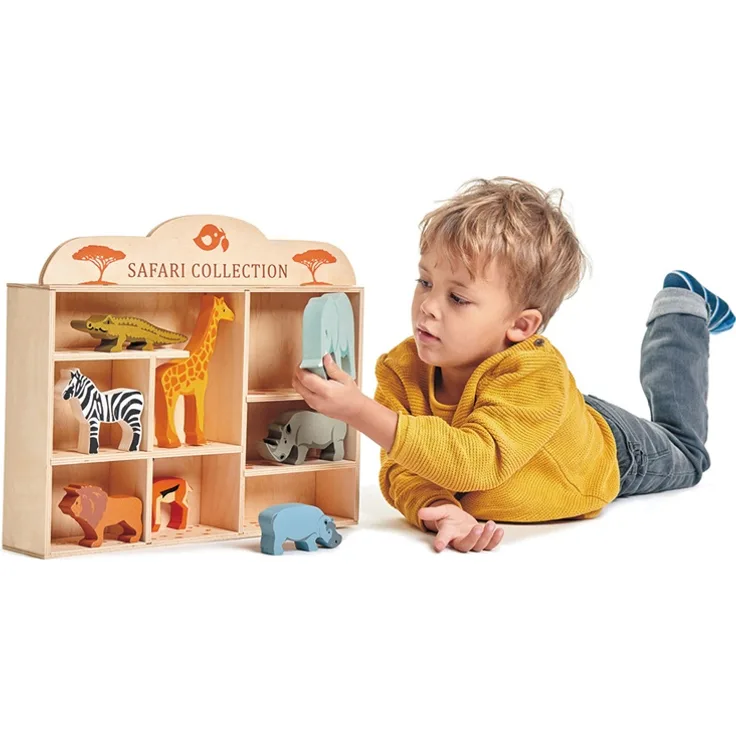 Tender Leaf Toys tierbausatz Safari 37 x 32 cm Holz 25-teilig