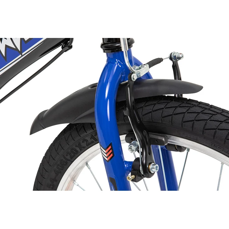 Kinderfahrrad Wasp 20 Zoll Kinder Fahrrad schwarz mit Fahrradständer Kinderrad (Schwarz-Blau) – Bild 9
