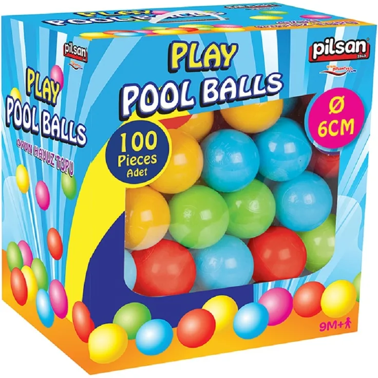 Pilsan Bällebad 06400, 100 bunte Spielbälle je 6 cm Durchmesser im Karton