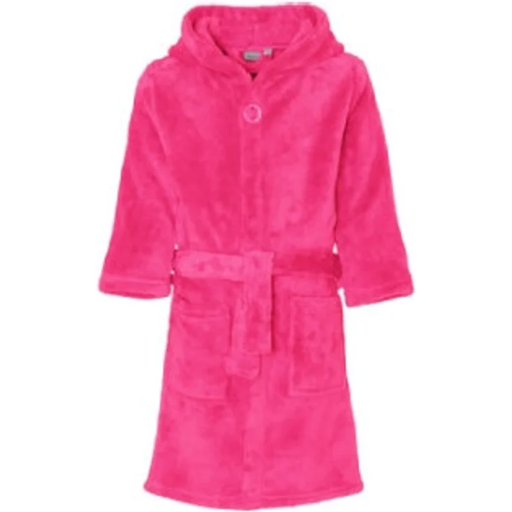 Playshoes Fleece-Bademantel uni pink
