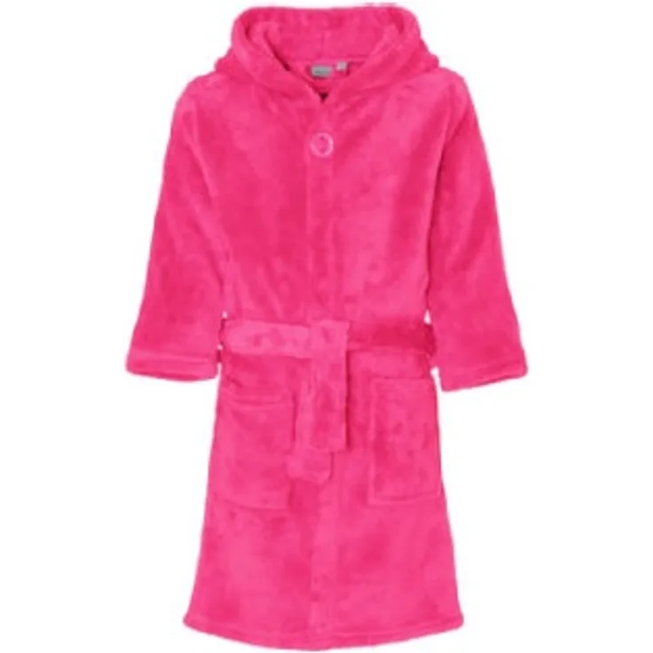 Playshoes Fleece-Bademantel uni pink