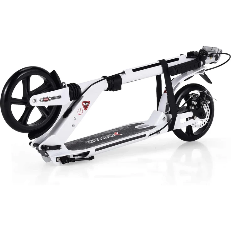 COSTWAY Kickscooter mit Klingel und Ständer, Scooter Roller höhenverstellbar, Tretroller klappbar, Cityroller bis 100kg belastbar, Scooter inkl. Traggurt, für Kinder und Erwachense – Bild 2