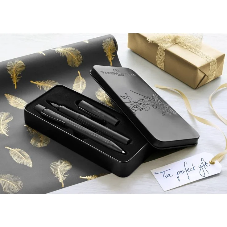 Faber-Castell Füller M/Kuli Set Grip Edition All Black – Bild 4