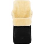 Lammfell Kinderwagen-Fußsack AROSA von WERNER CHRIST BABY– kuscheliger Buggy Lammfell-Fußsack, medizinisches Fell, als Wickelunterlage & Kinderwageneinlage verwendbar, in black (schwarz)