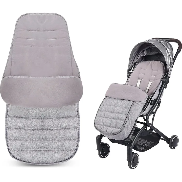 SONARIN Universal Premium Fußsack für Kinderwagen,Wasserdicht und winddicht,weicher Deluxe ThermoFleece,Cosy Toes,für Jogger, Buggy(Grau)