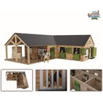 Kids Globe 'Pferdestall 1:24 Natur', ab 3 Jahren, 68 x 77 x 27 cm, mit 3 Boxen und Stauraum - Preisvergleich