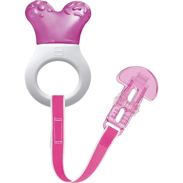 MAM MAM-FED23 MAM Mini Cooler Beißring mit Befestigungsclip, transparent, 200 g