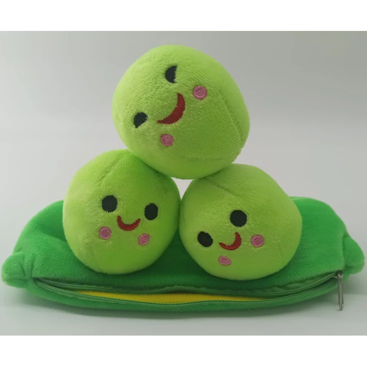 PEA Stuffed Pflanze Puppe Kawaii für Kinder Jungen Mädchen Geschenk PEA Shaped Kissen Toy Nette Kinder Baby-Plüsch-Spielzeug Erbse grün – Bild 4