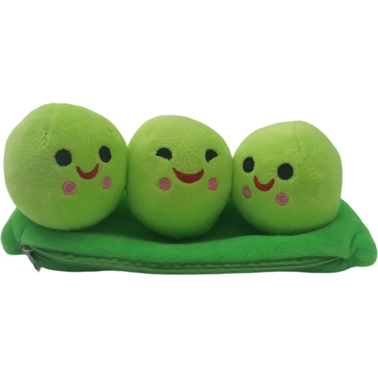 PEA Stuffed Pflanze Puppe Kawaii für Kinder Jungen Mädchen Geschenk PEA Shaped Kissen Toy Nette Kinder Baby-Plüsch-Spielzeug Erbse grün – Bild 2