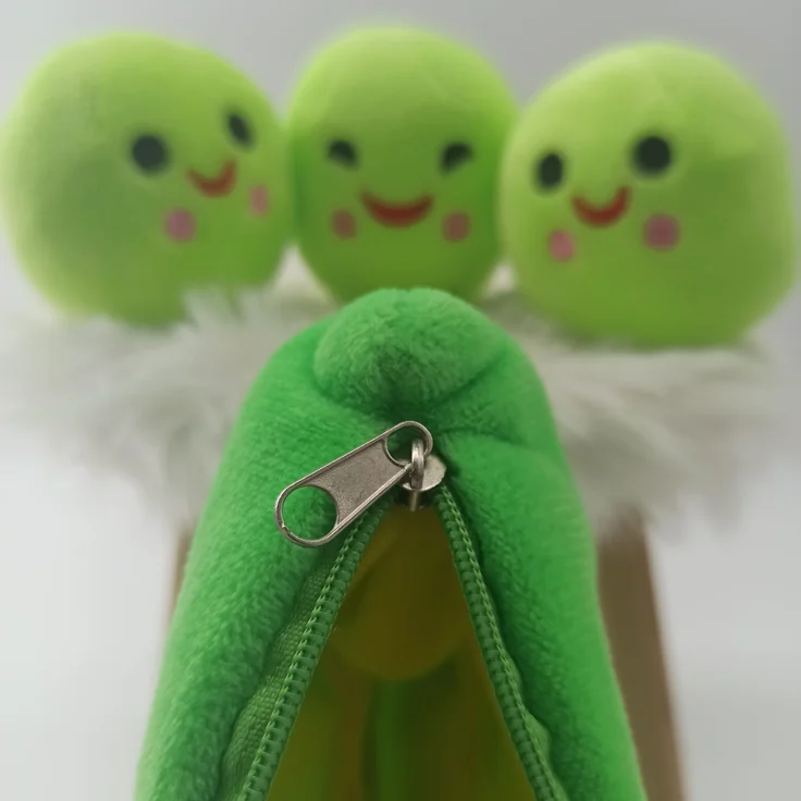 PEA Stuffed Pflanze Puppe Kawaii für Kinder Jungen Mädchen Geschenk PEA Shaped Kissen Toy Nette Kinder Baby-Plüsch-Spielzeug Erbse grün – Bild 7