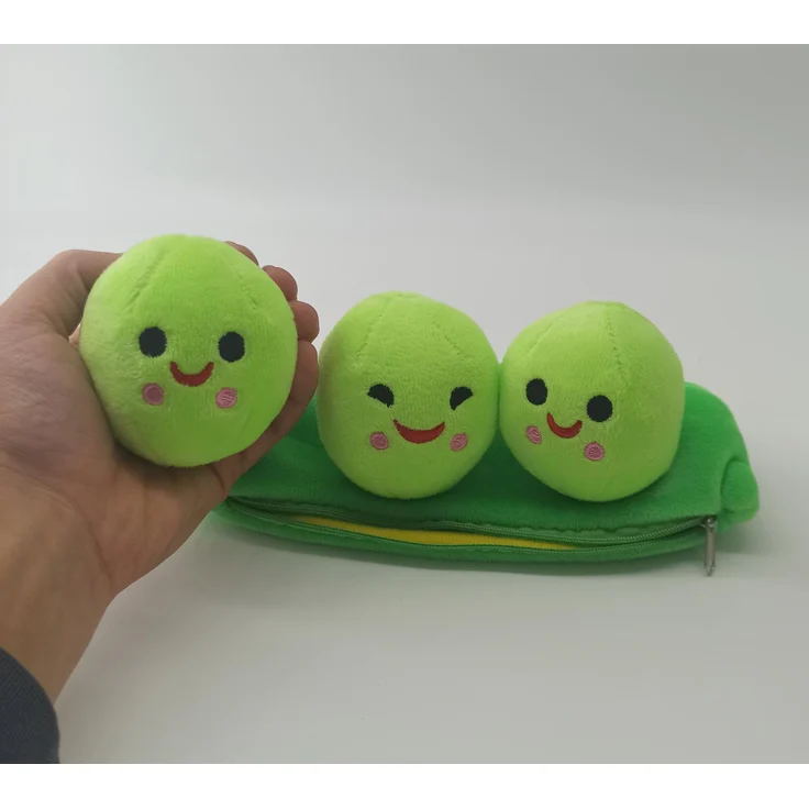 PEA Stuffed Pflanze Puppe Kawaii für Kinder Jungen Mädchen Geschenk PEA Shaped Kissen Toy Nette Kinder Baby-Plüsch-Spielzeug Erbse grün – Bild 5